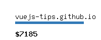 vuejs-tips.github.io Website value calculator