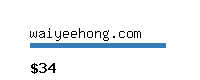 waiyeehong.com Website value calculator