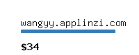 wangyy.applinzi.com Website value calculator