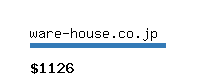 ware-house.co.jp Website value calculator