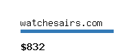 watchesairs.com Website value calculator