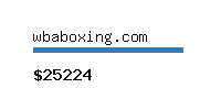 wbaboxing.com Website value calculator