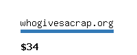 whogivesacrap.org Website value calculator