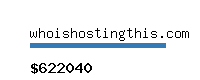 whoishostingthis.com Website value calculator