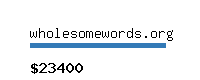 wholesomewords.org Website value calculator