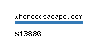 whoneedsacape.com Website value calculator