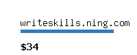 writeskills.ning.com Website value calculator