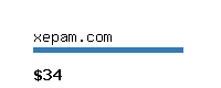 xepam.com Website value calculator