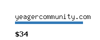 yeagercommunity.com Website value calculator