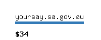 yoursay.sa.gov.au Website value calculator