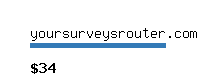 yoursurveysrouter.com Website value calculator